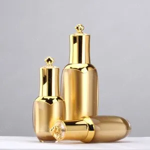 30ml 60ml 100ml Высококачественная золотая корона Shaped Cosmetic Plastic Acrylic Lotion Bottle